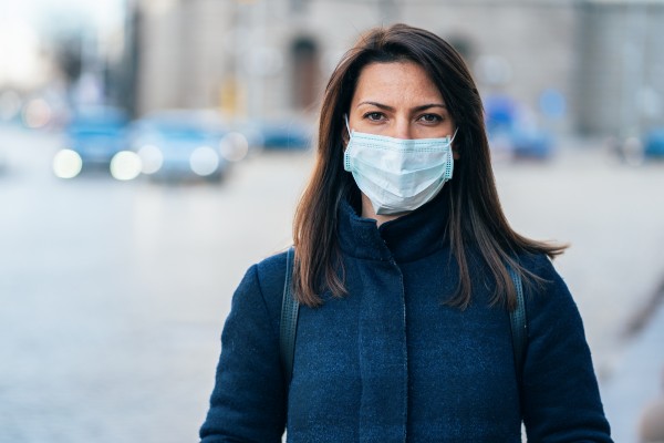 Image of a patient wearing a mask